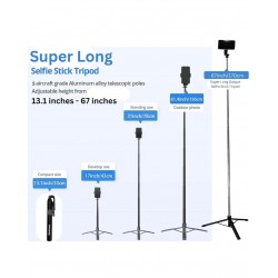  STRUDY 5.5 FEET TRIPOD WITH REMOTE & LED